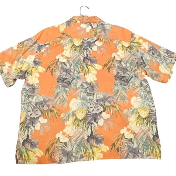 Tommy Bahamas Silk Tropical Floral Button Down Shirt Size XL - Picture 4 of 6